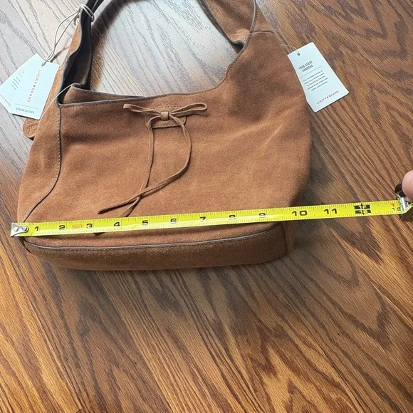 Lucky Brand Classic Brown Suede Shoulder Bag NWT - Picture 7 of 11
